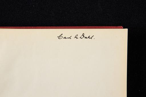 Carl G. Dahls namnteckning.