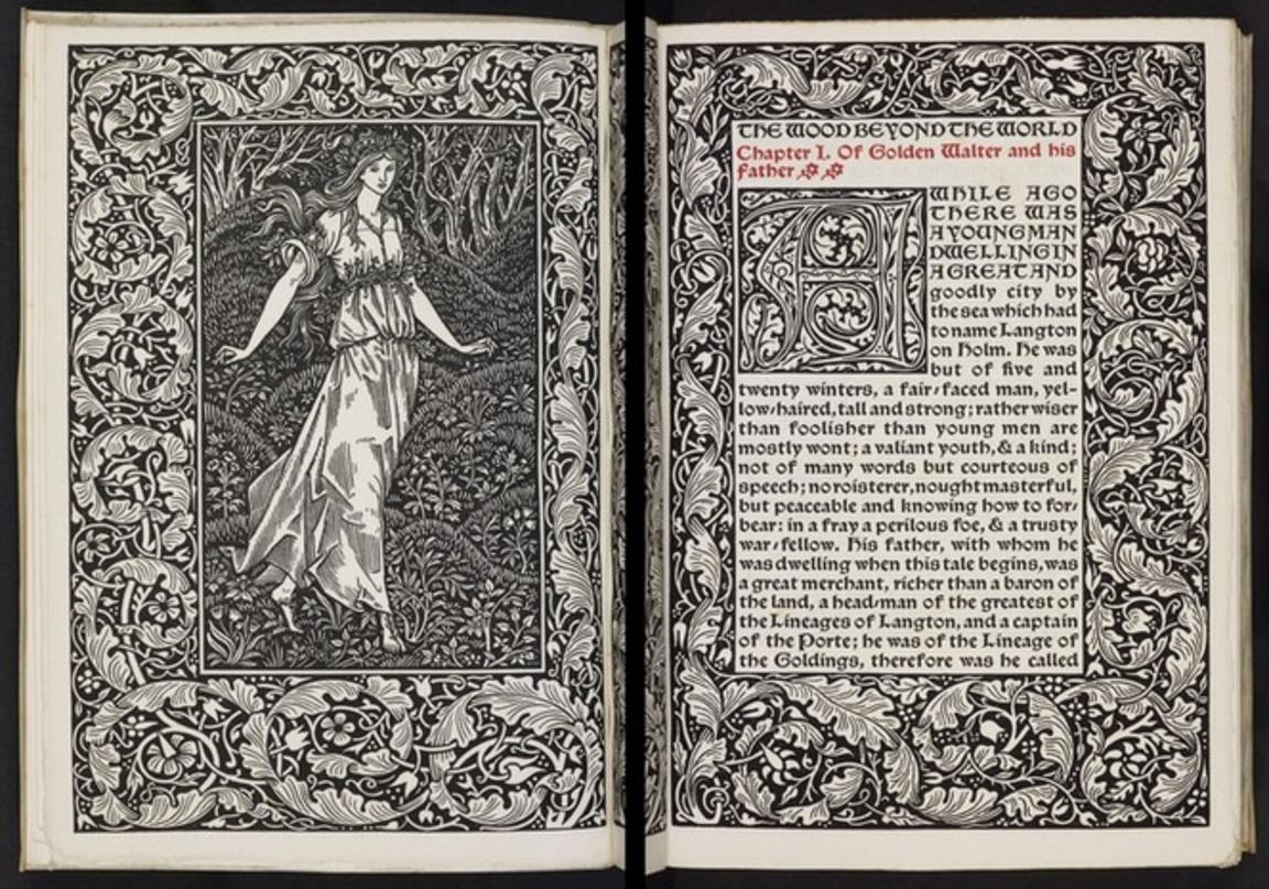 The wood beyond the world, William Morris, Kelmscott Press