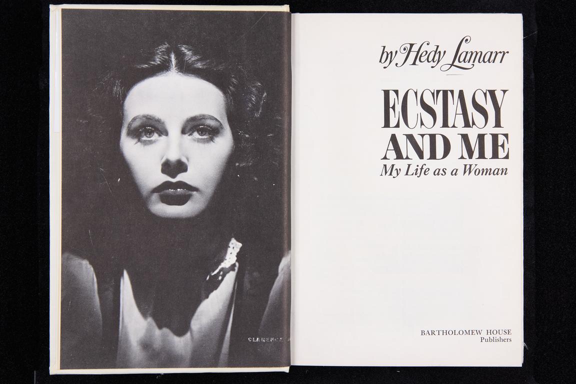 Ur Uno Myggan Ericsons samling. Hedy Lamarrs biografi Ecstasy and me.