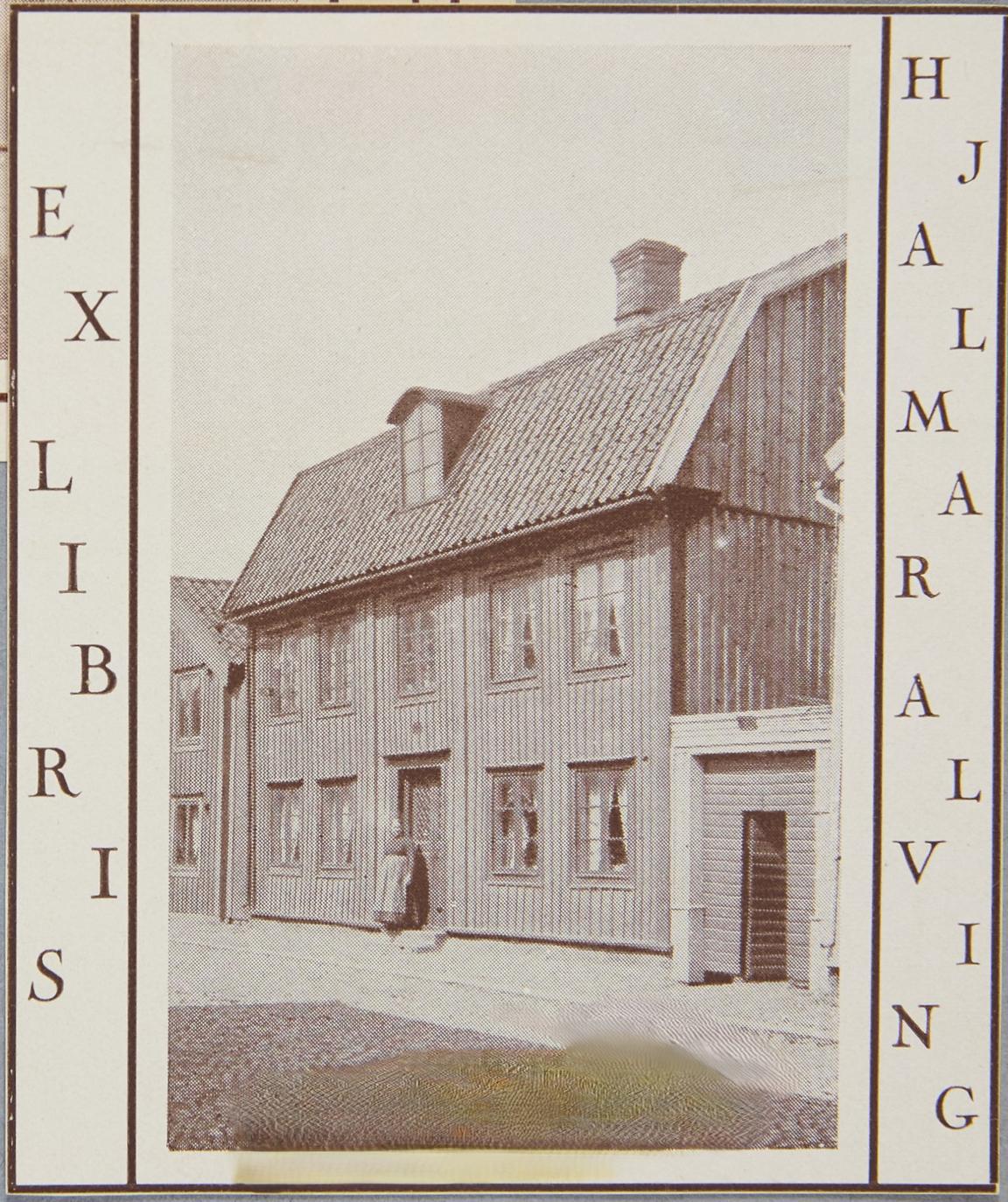 Språkforskaren Hjalmar Alvings exlibris.