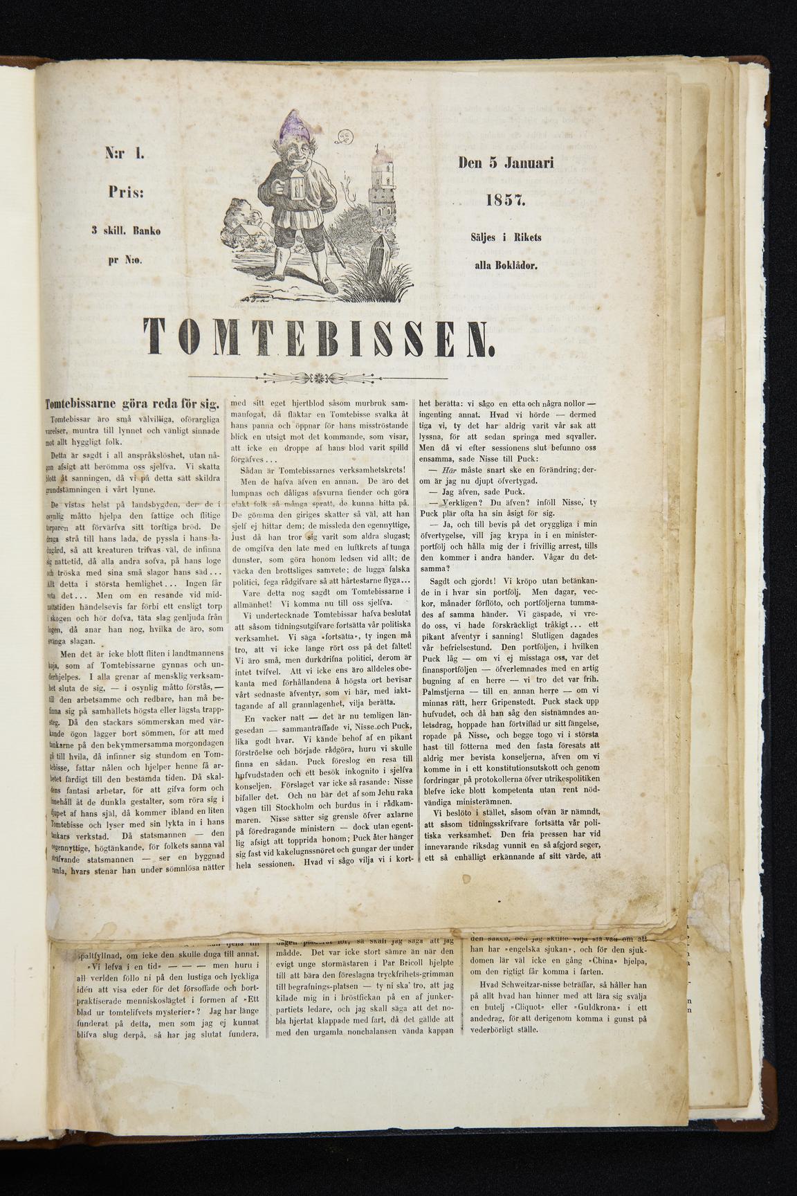 Tidningen Tomtebissen, inbunden. 