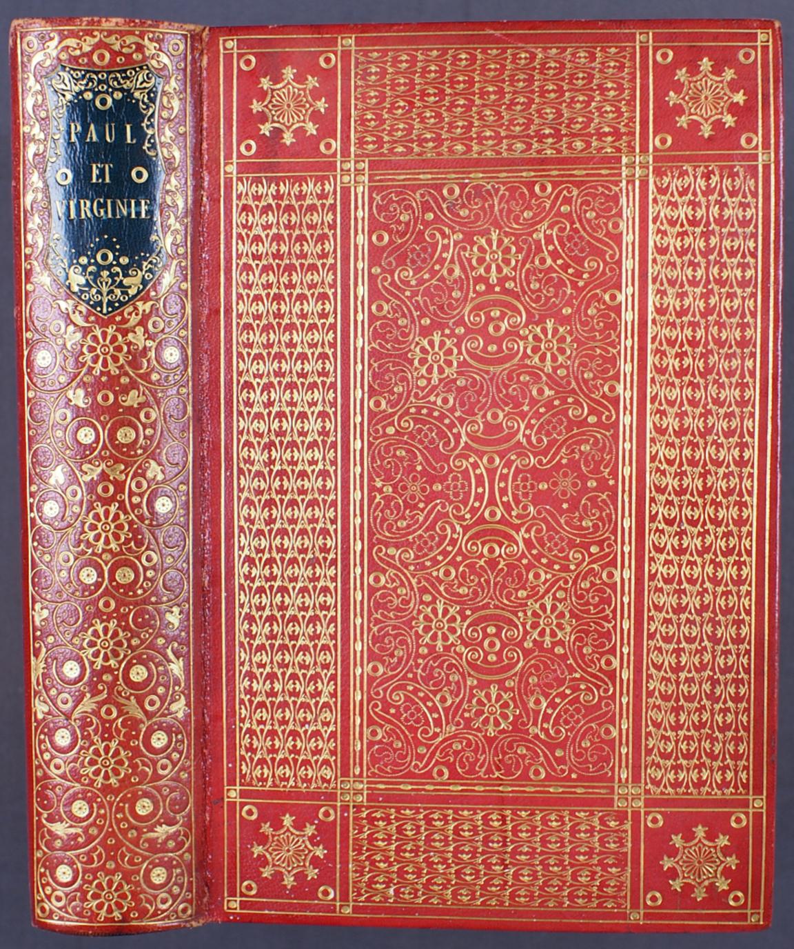 J.-H. de Bernardin Saint-Pierre: Paul et Virginie. Printed in Paris, 1830. Richly decorated full leather binding by R. Riviére.