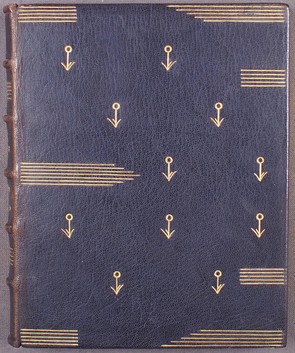 Carl Jonas Love Almquist: Törnrosblad. Printed in Stockholm 1919. Blue full leather cover with gilded decoration.