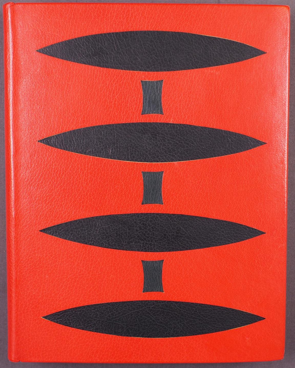Gauguin: Ett bildurval. Printed in Stockholm 1948. Full oasis binding with inlay. Composed by Niels-Henry Mörck.