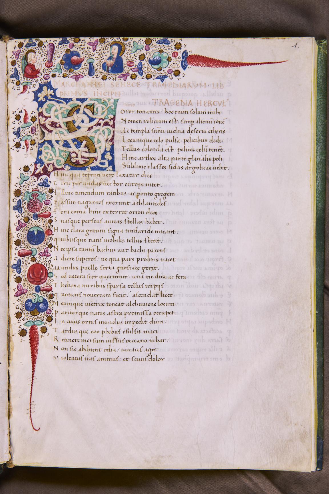 Tragodiae quattour. Seneca the Younger, manuscript from the 15th century (Codex Lat 20).