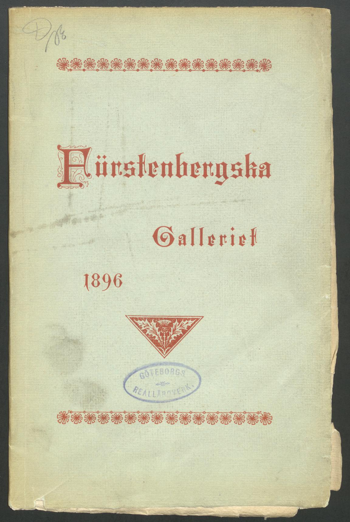 Katalog över Fürstenbergska galleriet från år 1896.