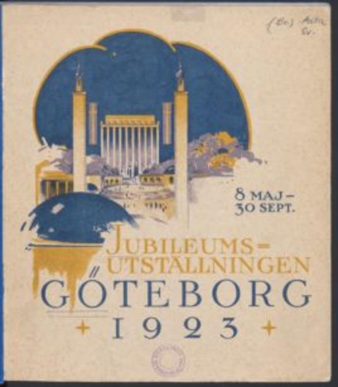 Affisch från Jubileumsutställningen i Göteborg 1923.