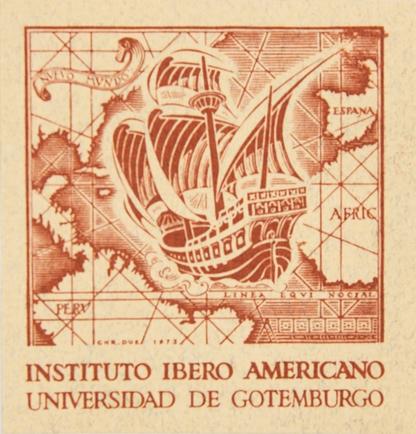 Iberoamerikanska institutets exlibris.