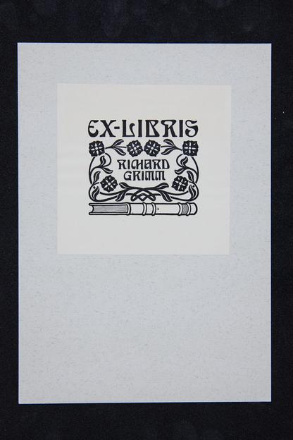 Konstnären Richard Grimms (1873-1952) exlibris. 