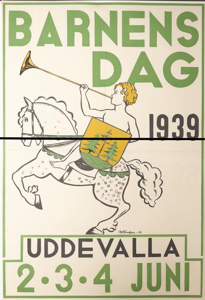 Affisch för Barnens dag i Uddevalla 1939. 