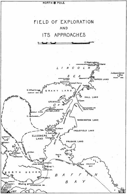 Karta över Ellesmere Land efter John B Torbert, 1894.
