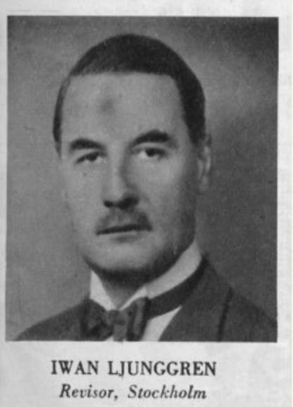 Porträtt av revisor och trollkarl Iwan Ljunggren, 1884-1975.